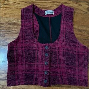 Urban Outfitters Red Checkered Vest